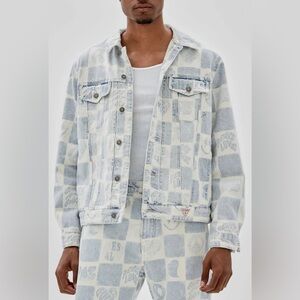 Guess Originals x J Balvin Checkered Trucker Jacket, sz S